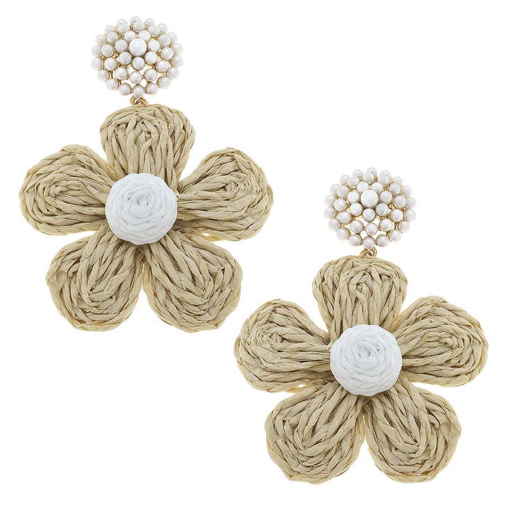Wicker & Pearl Earrings