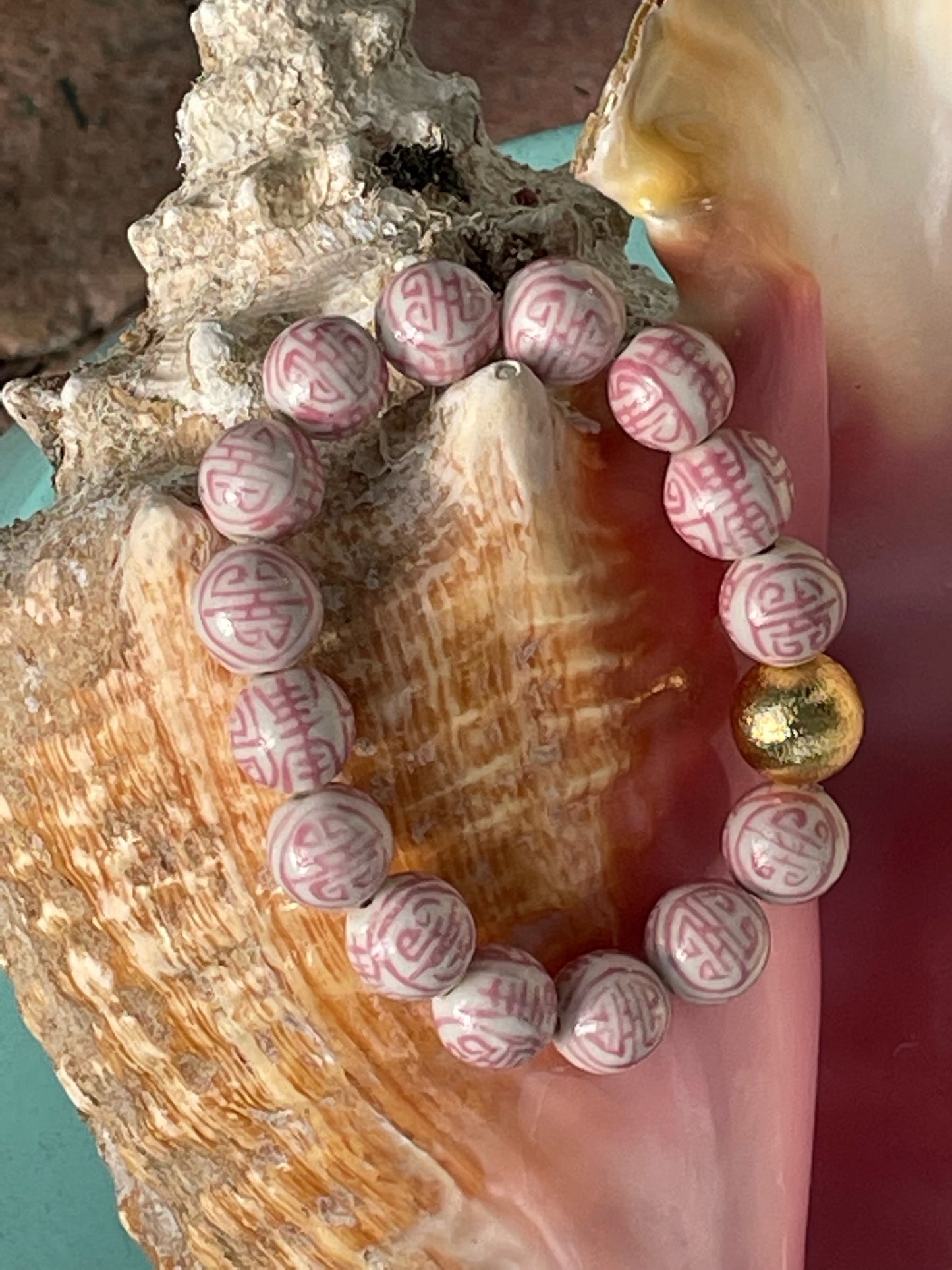 Pink Chinoiserie Bracelet