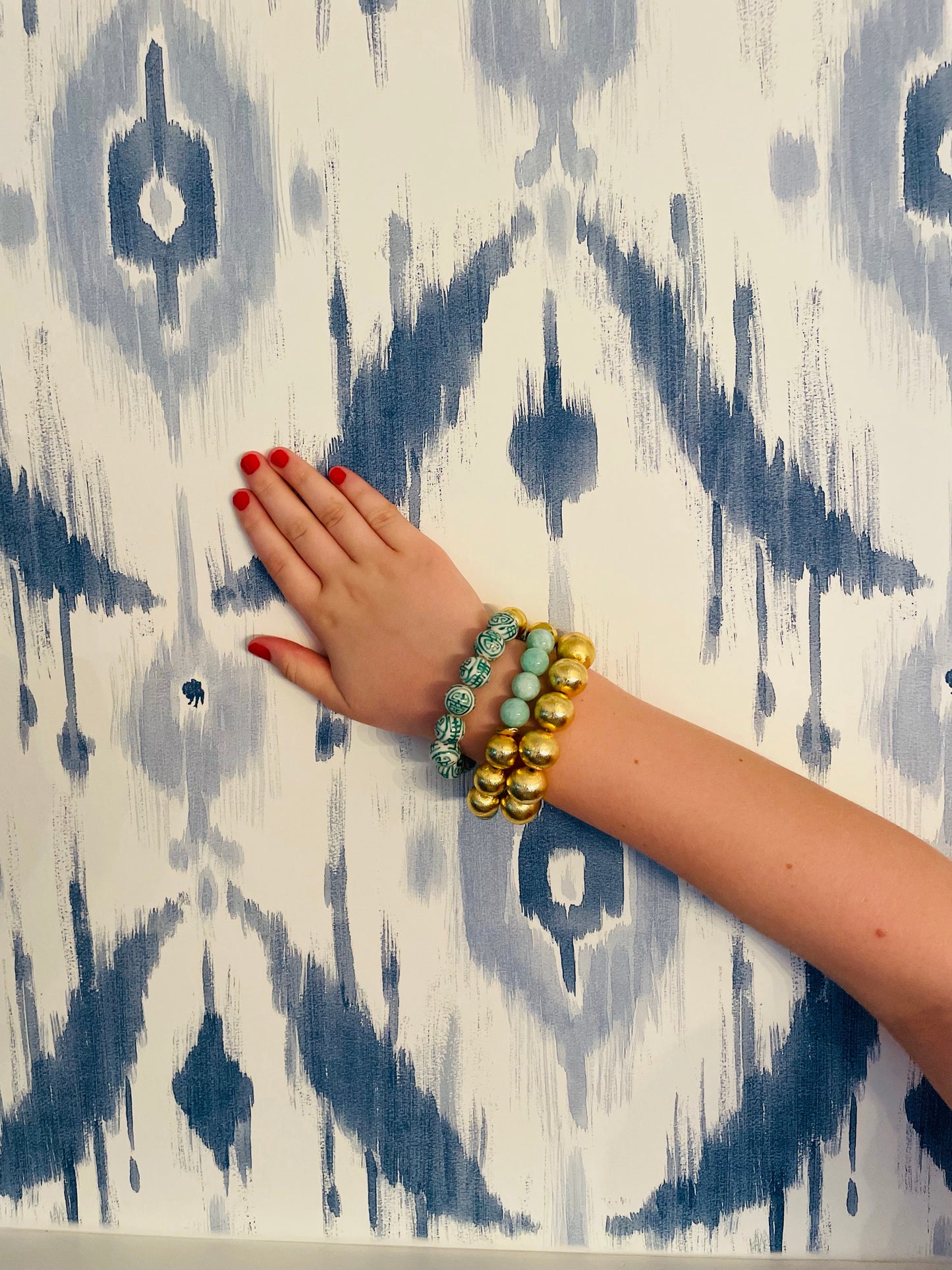 Jade and Gold Beach Club Bracelet
