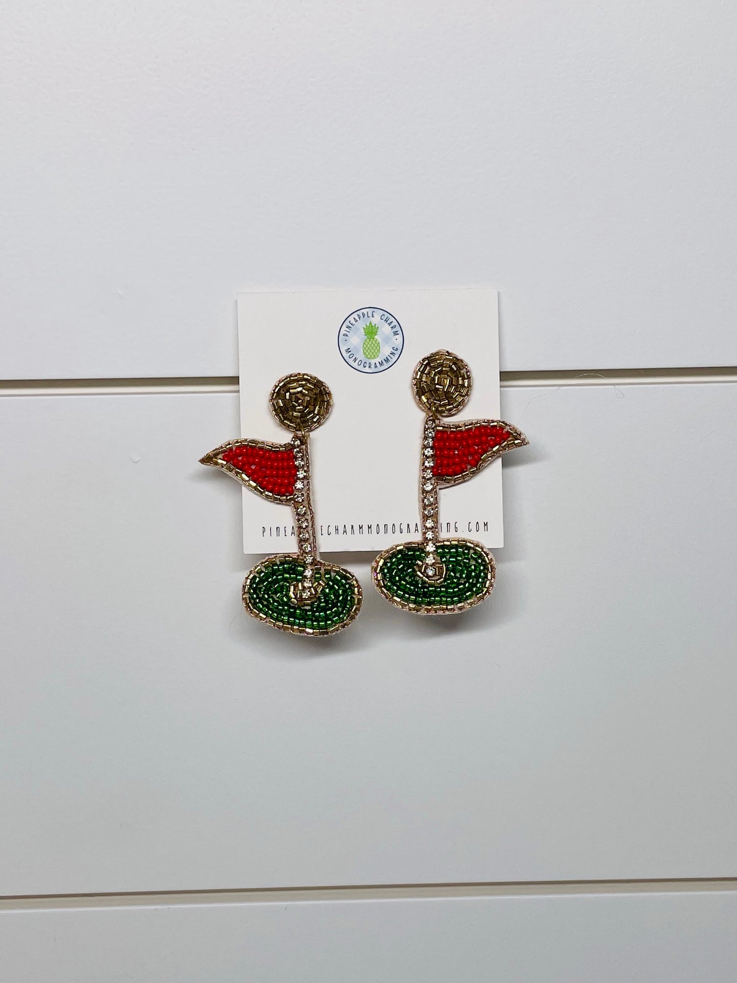 Fore! Beaded Earrings