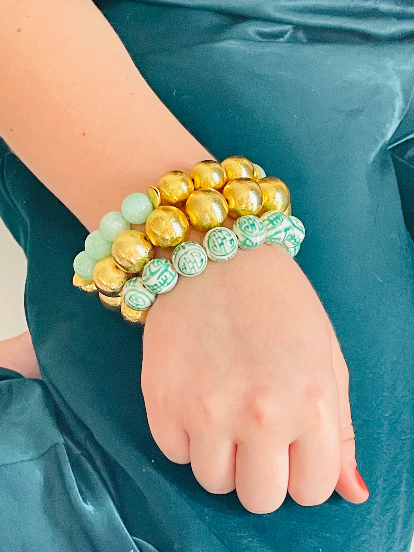 Green Chinoiserie Clara Bracelet