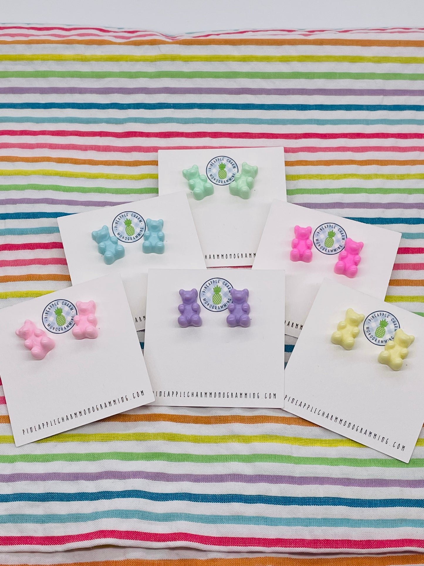 Pastel Gummy Bear Earrings