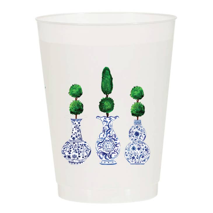 Topiary Ginger Jar Cup Set