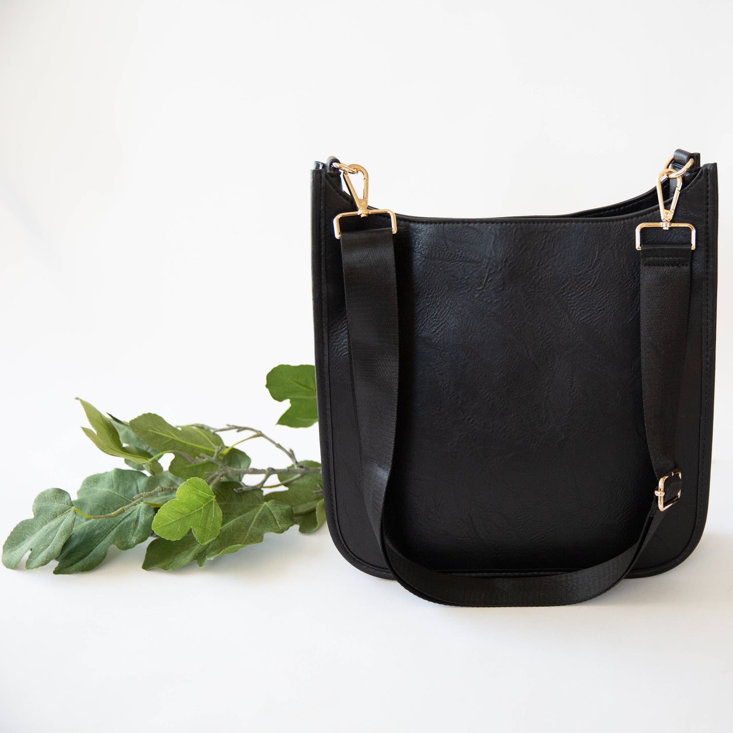 Black Vegan Crossbody Bag