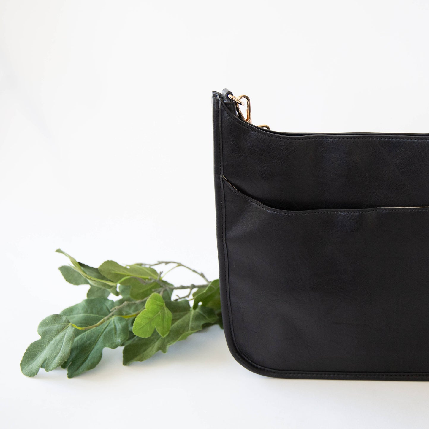 Black Vegan Crossbody Bag