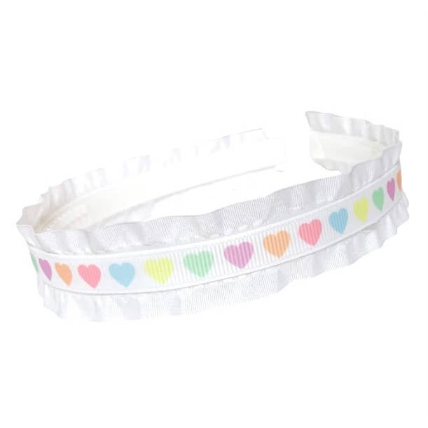 Ruffle Heart Headband