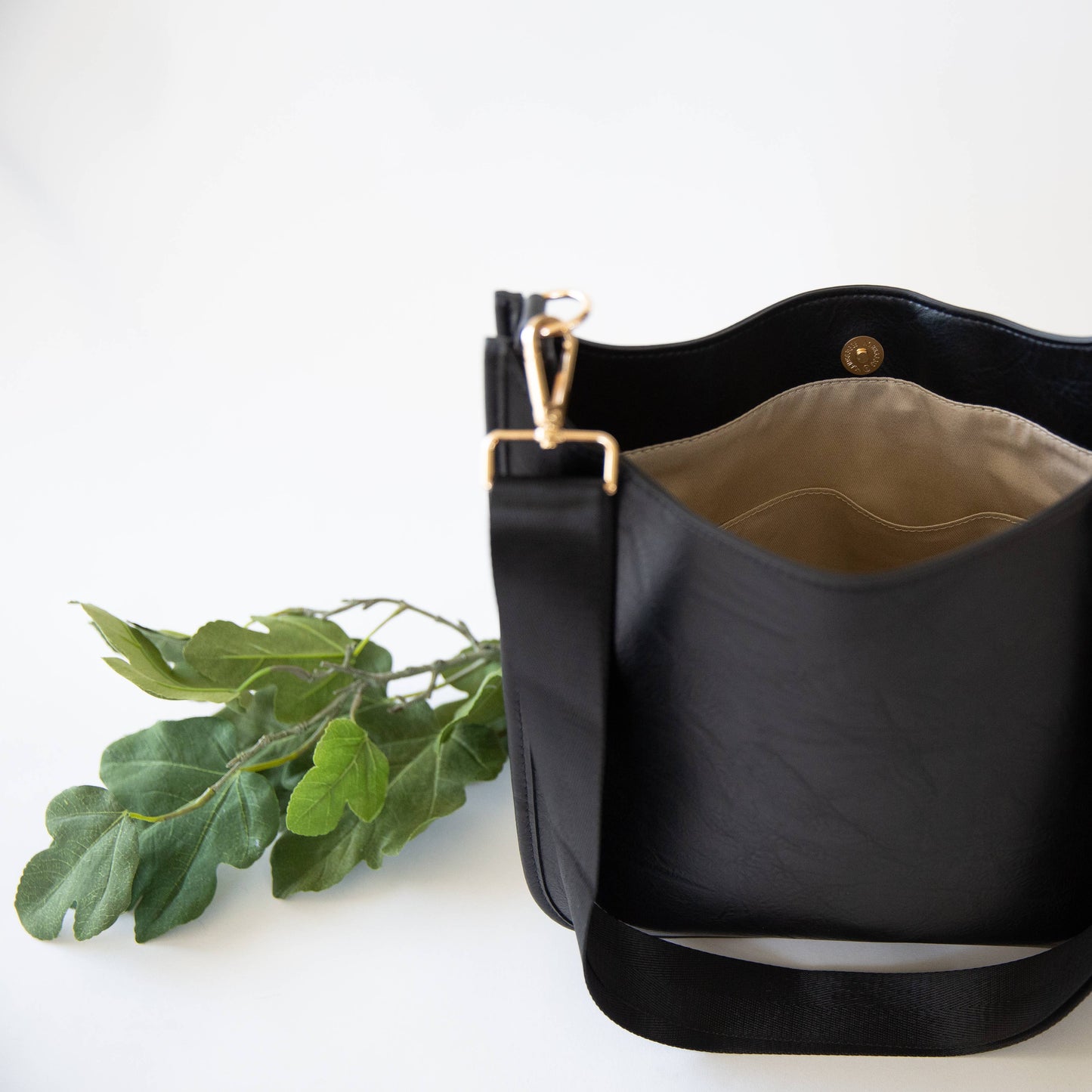 Black Vegan Crossbody Bag