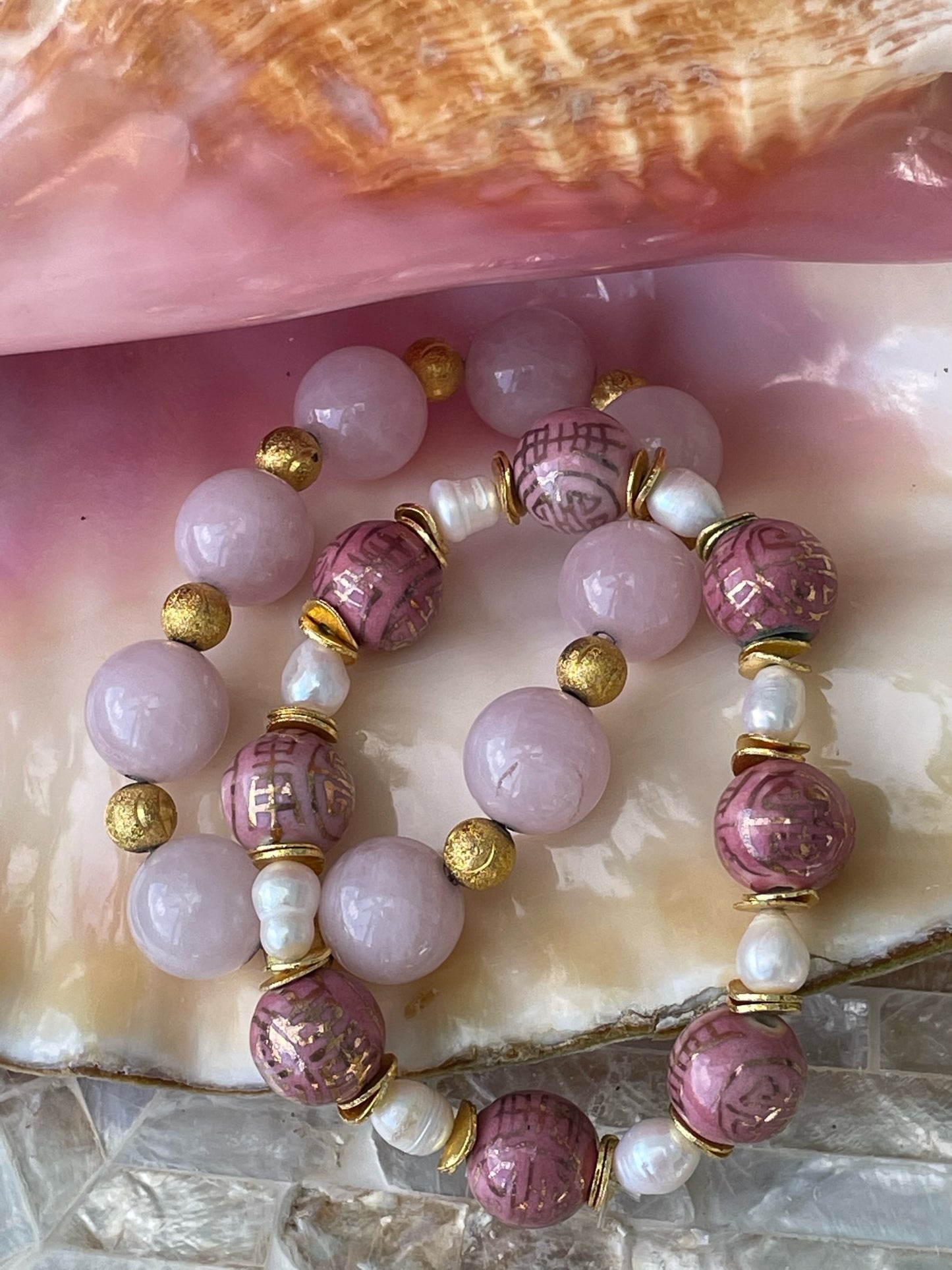 Pearl & Chinoiserie Hillsboro Bracelet