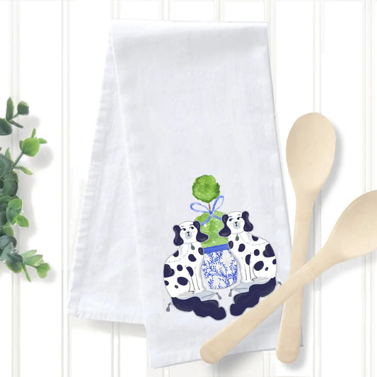 Preppy Staffordshire and Topiary Kitchen Towels