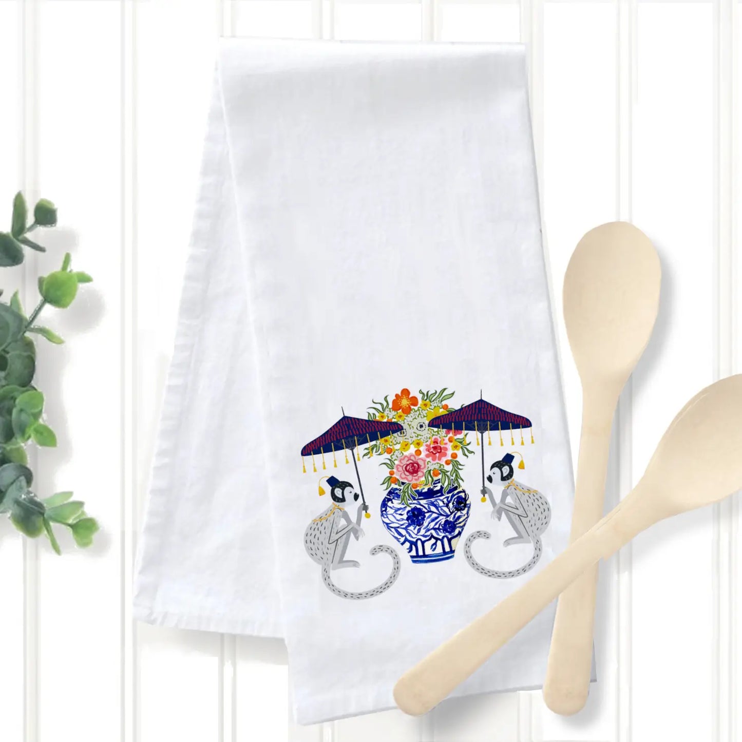 Preppy Chinoiserie Kitchen Towels