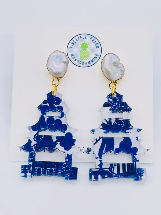 Chinoiserie Pagoda Earrings