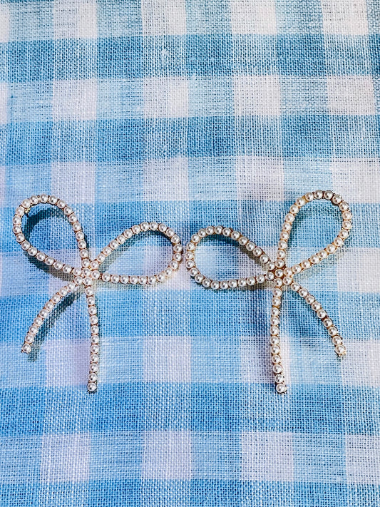 Pearl Bow Earrings