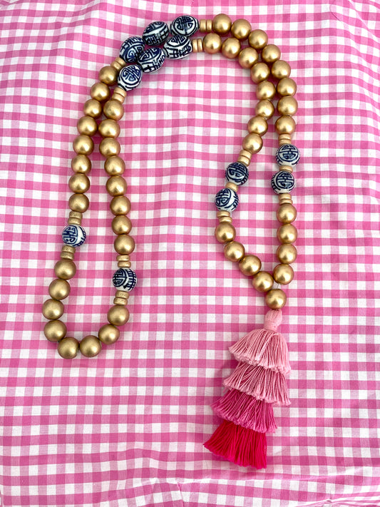 Chinoiserie Prep Tassel Necklace