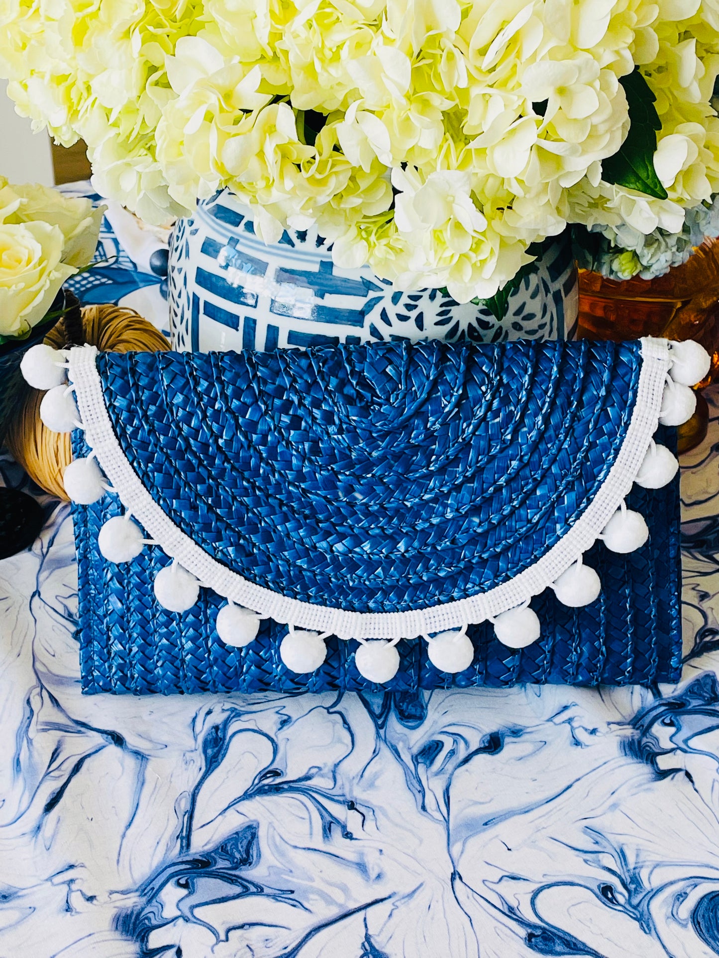 Double Happiness Straw Clutch