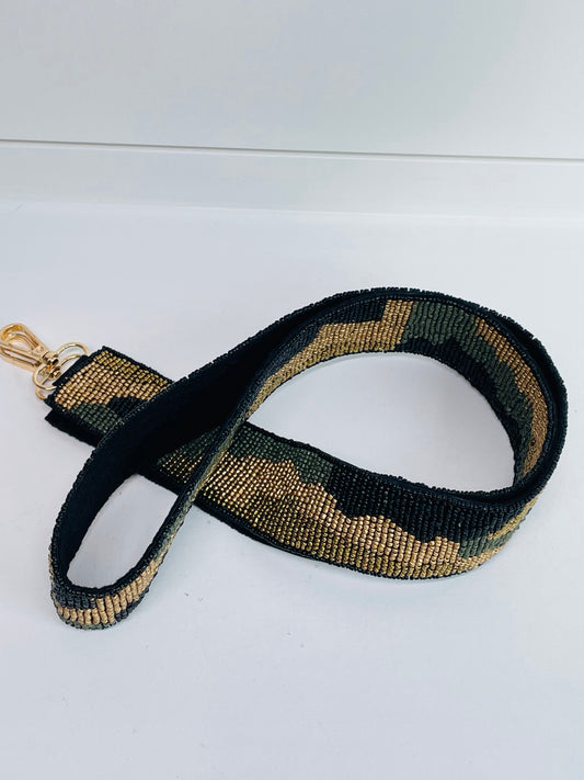 Traditional Camouflage Beaded Crossbody Strap