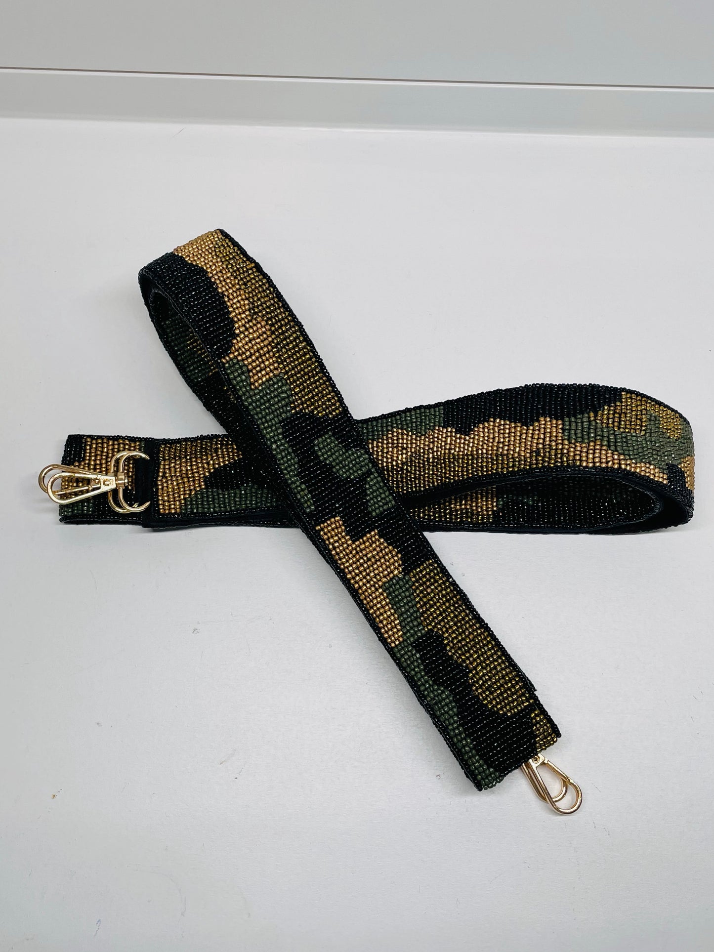 Traditional Camouflage Beaded Crossbody Strap