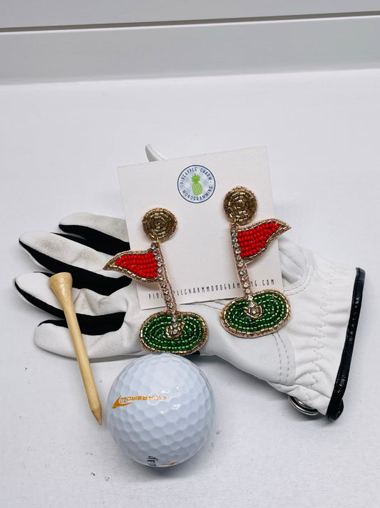 Fore! Beaded Earrings