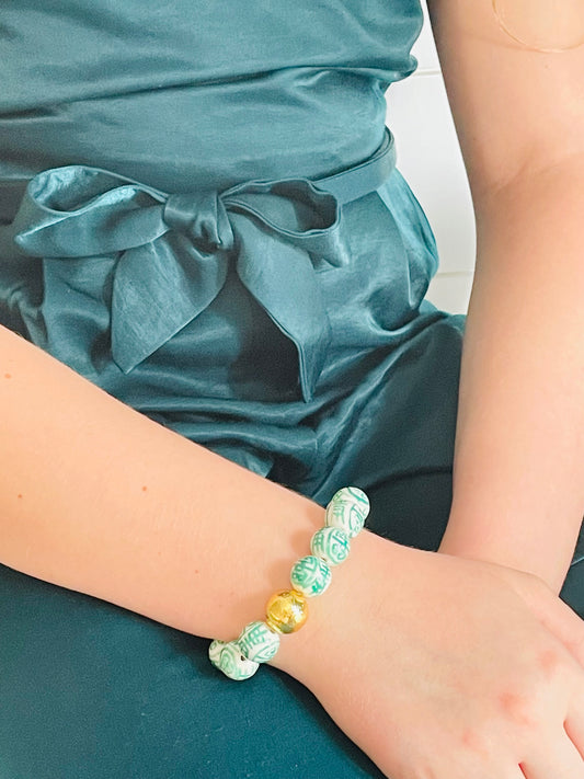 Green Chinoiserie Clara Bracelet