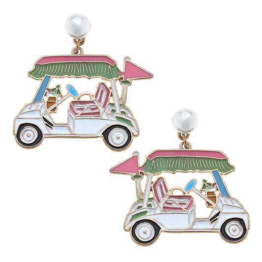 Palm Beach Golf Cart Earrings